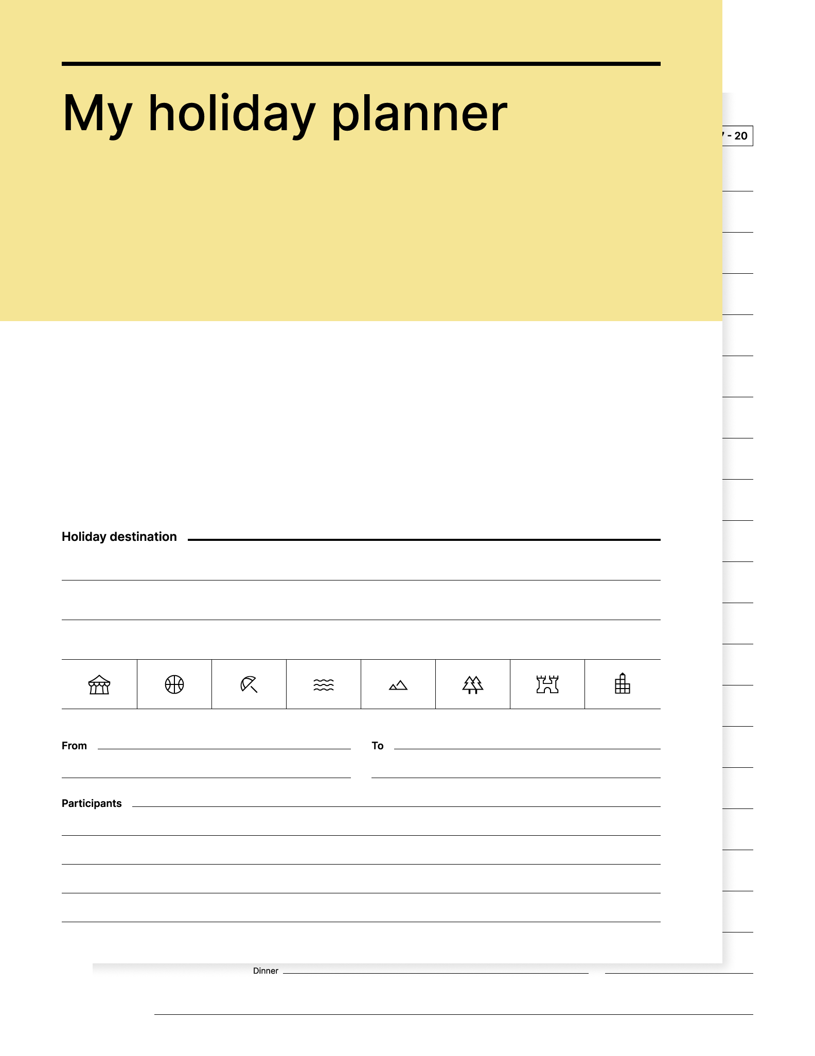 My holiday planner from Giuseppe Farina for reMarkable tablet