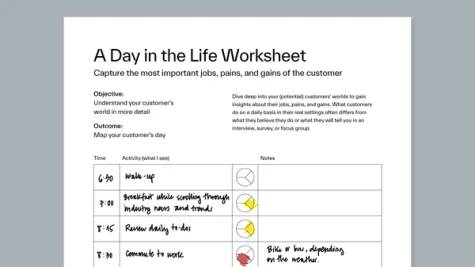The Value Proposition Workbook from Strategyzer with filled in content