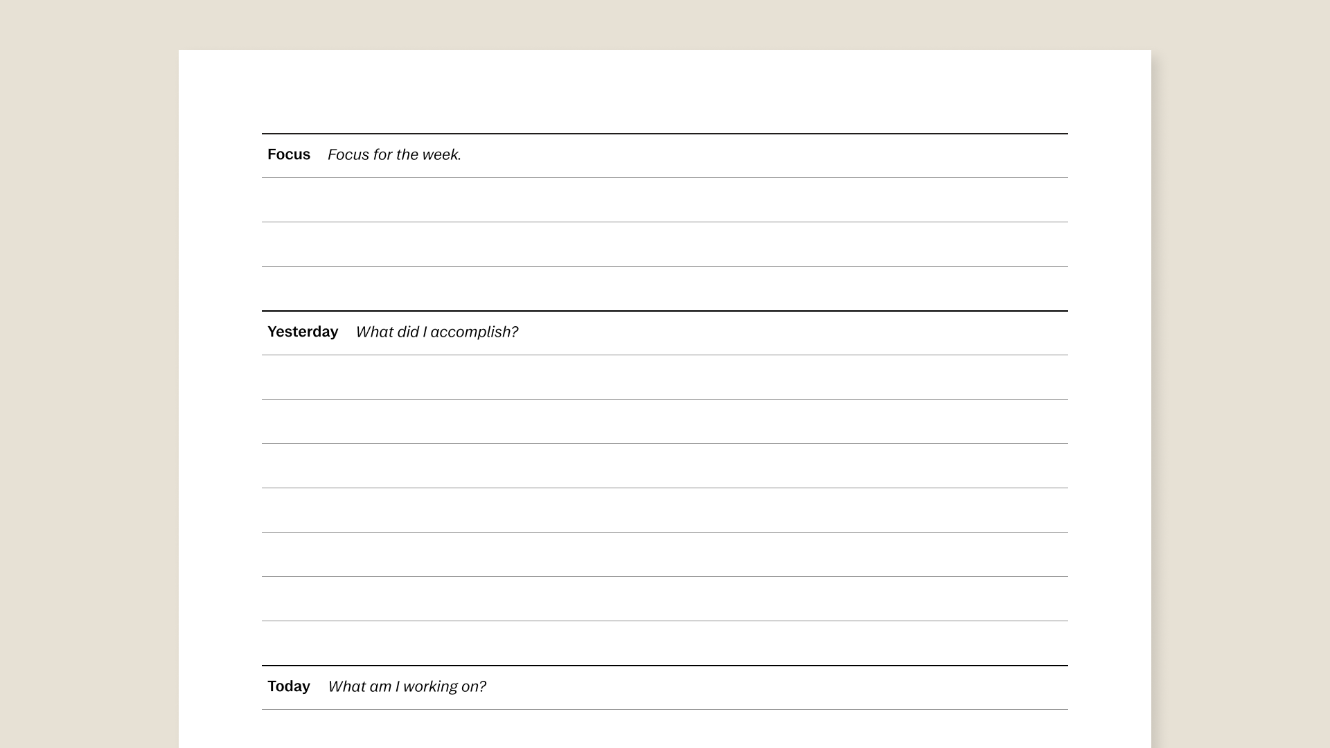 Stand-up template for reMarkable paper tablets
