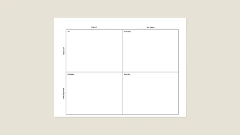 Impact-effort template for reMarkable tablet