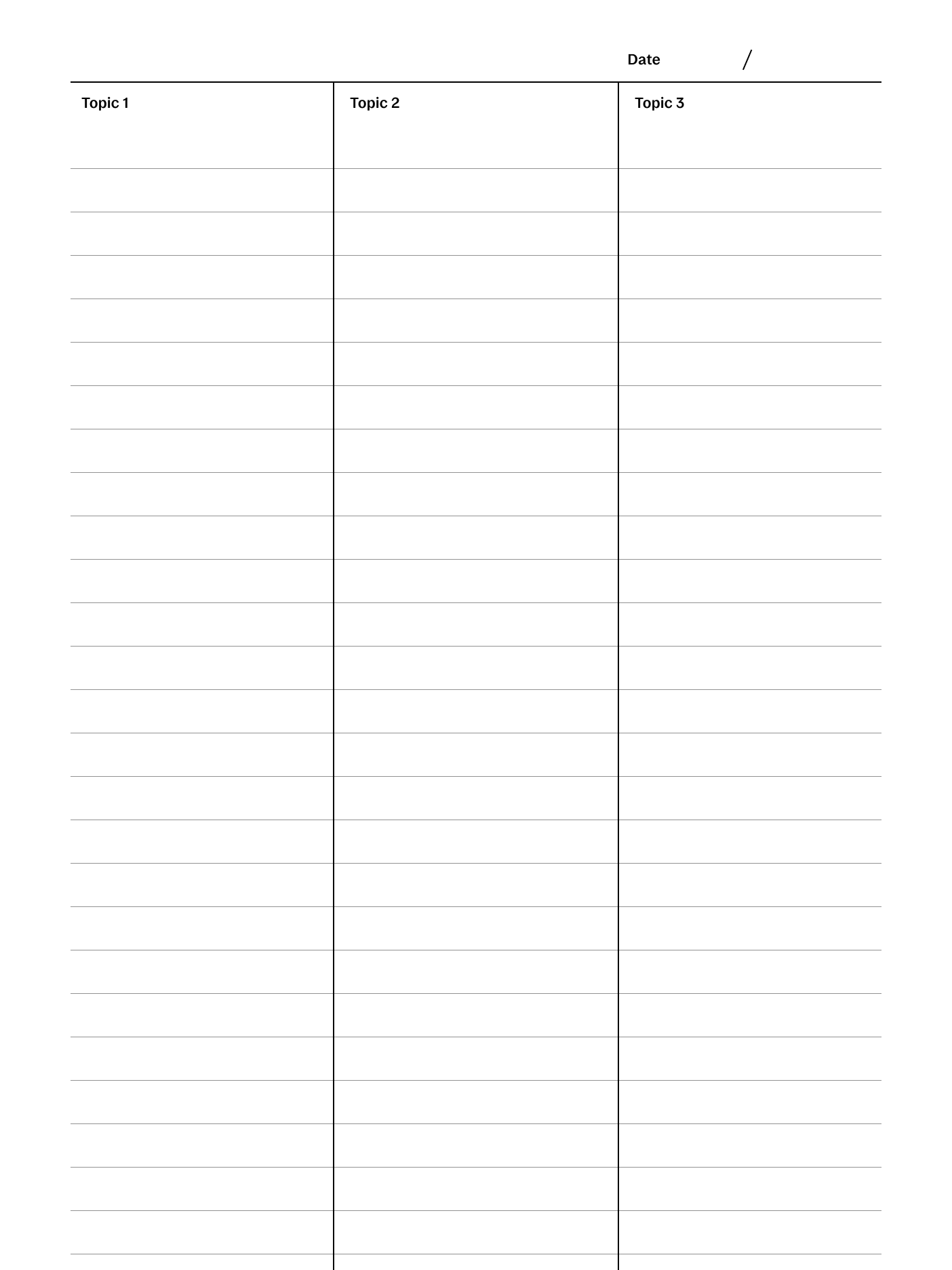 Charting method template for reMarkable tablet
