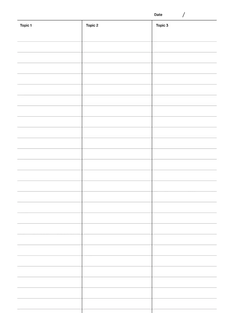 Chart Method Notes Template reMarkable Methods
