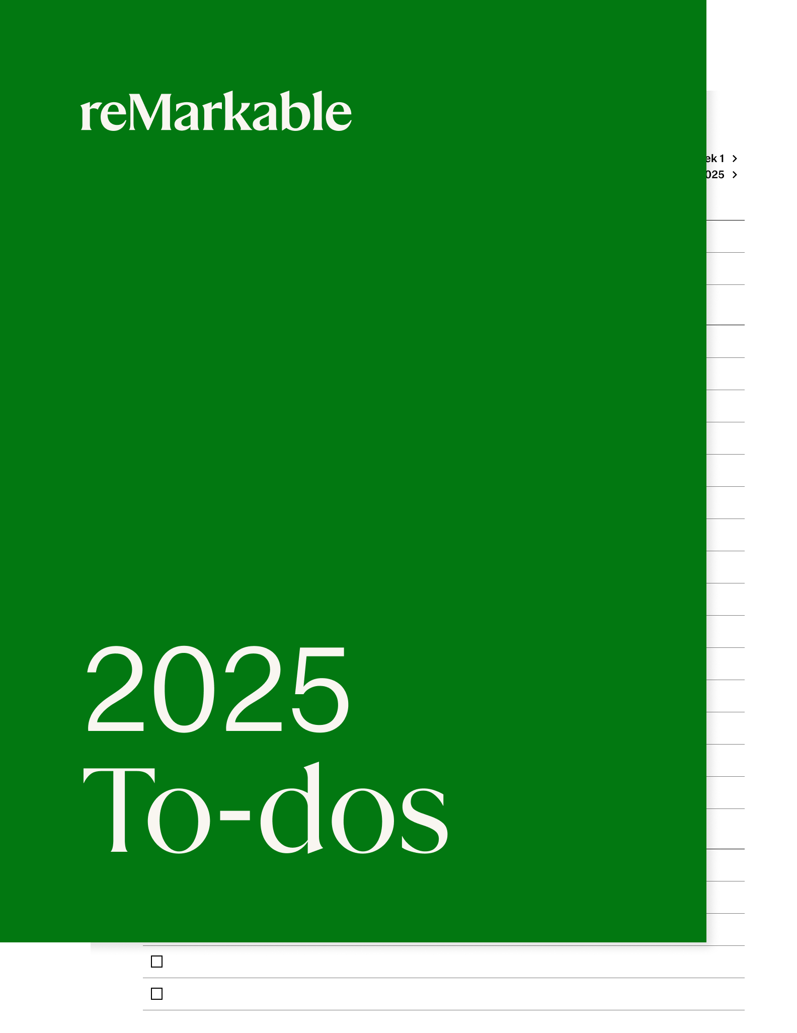 2025 To-dos for reMarkable tablet