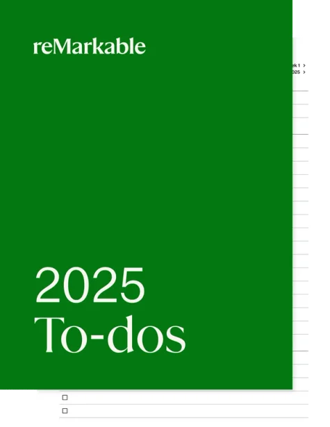 2025 To-dos for reMarkable tablet