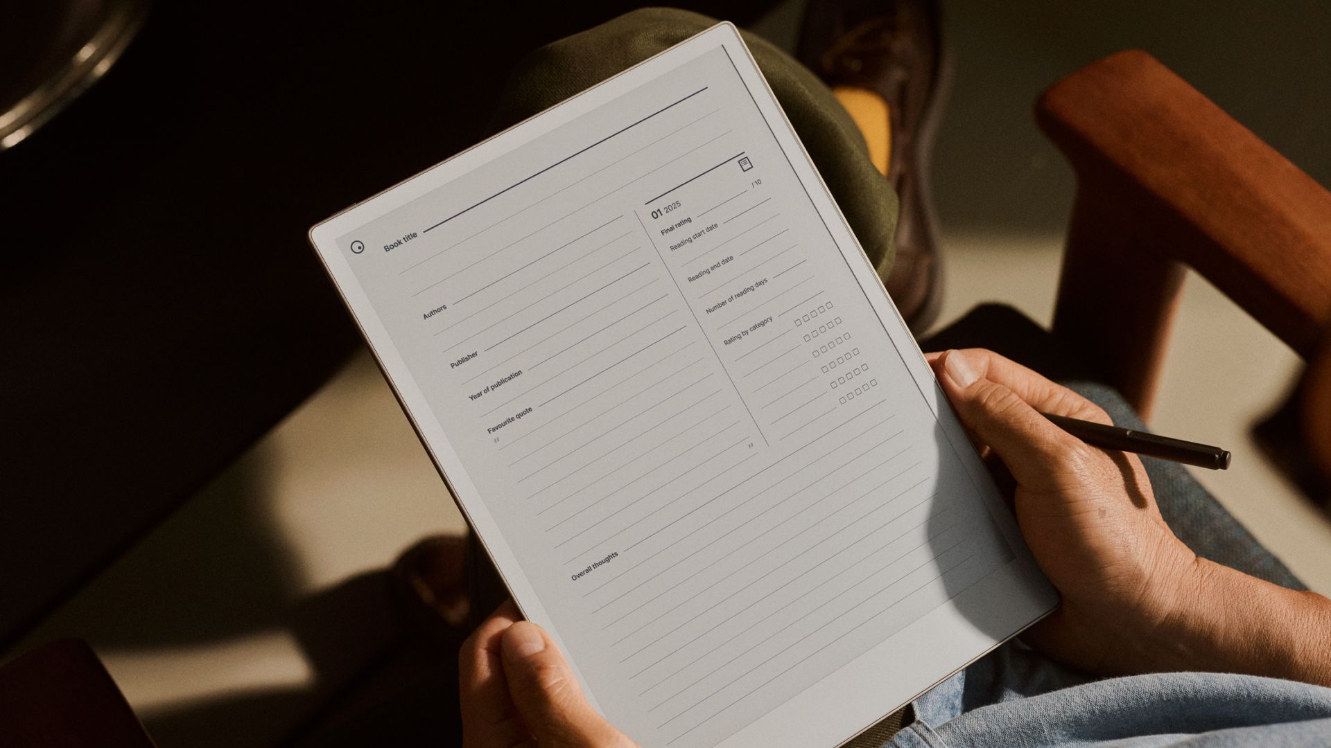 My book list workbook from Giuseppe Farina for reMarkable tablet