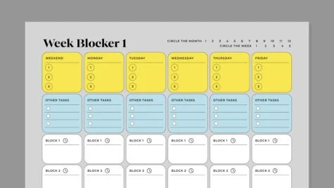 Week blocker (US) workbook for reMarkable tablet