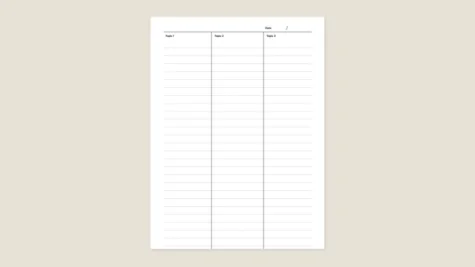 Charting method template for reMarkable tablet