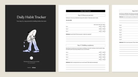 Habit Tracker workbook from Tiimo for reMarkable paper tablets