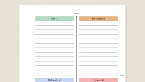Eisenhower workbook from Tiimo for reMarkable paper tablets
