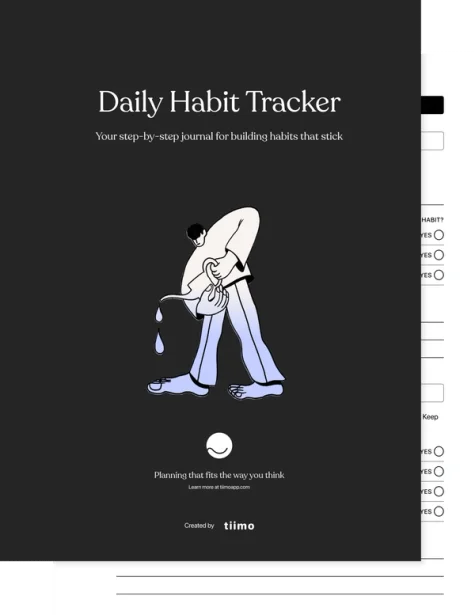 Habit Tracker workbook from Tiimo for reMarkable paper tablets