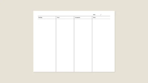 Decision impact template for reMarkable tablet with filled in content