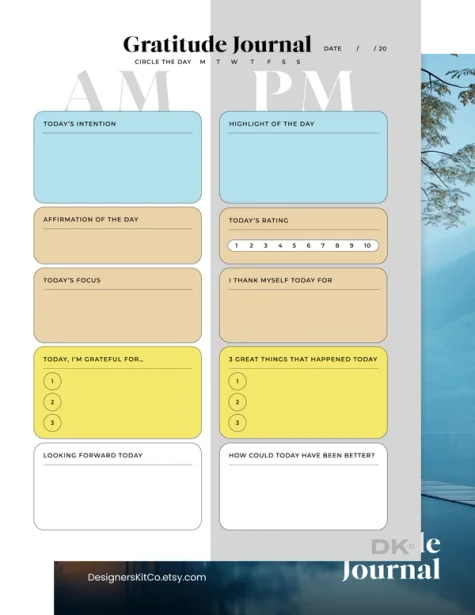 Gratitude journal from DesignersKitCo for reMarkable tablet