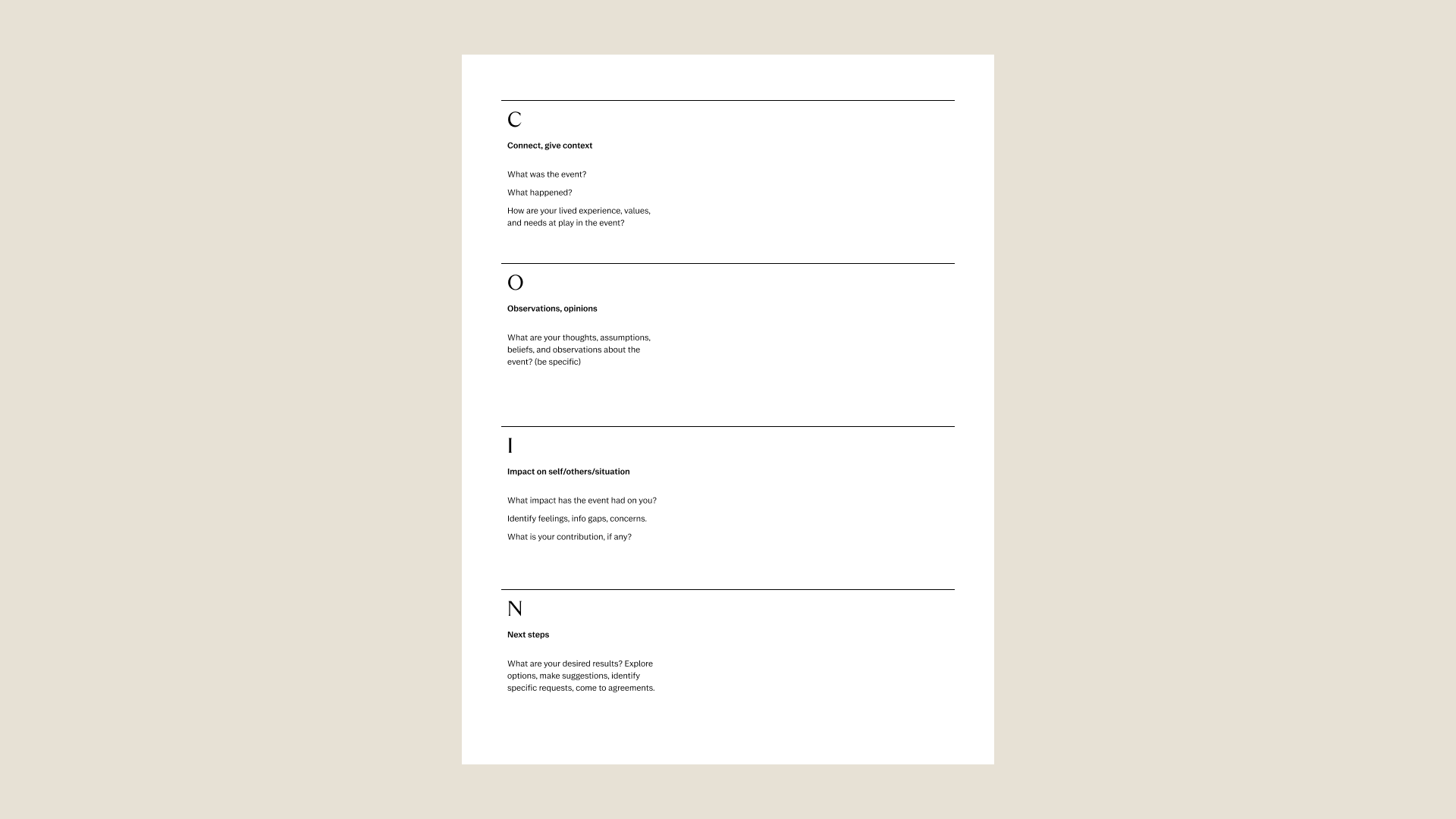 COIN model workbook for reMarkable tablet