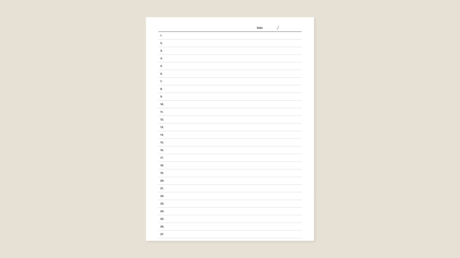 Sentence method template for reMarkable tablet