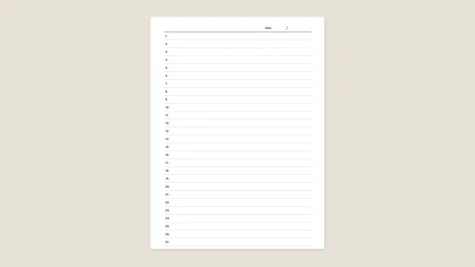 Sentence method template for reMarkable tablet