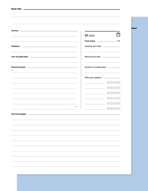 My book list workbook from Giuseppe Farina for reMarkable tablet