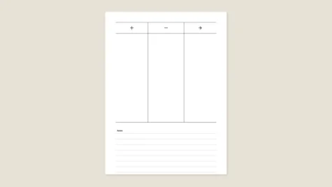 Plus minus next method template from Ness Labs for reMarkable tablet