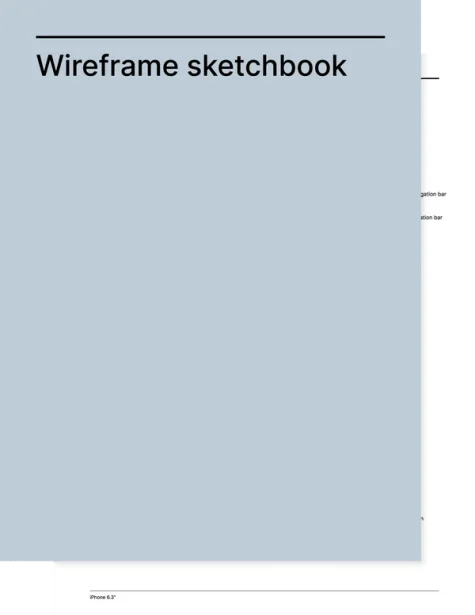 Wireframe sketchbook from Giuseppe Farina for reMarkable tablet
