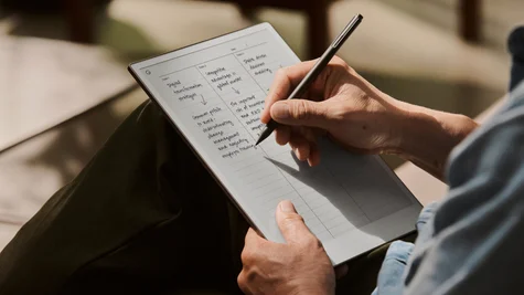 Charting method template in use on a reMarkable Paper Pro