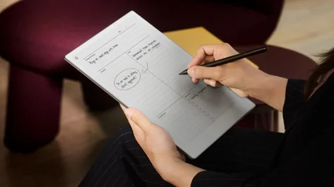 Quadrant method template in use on a reMarkable Paper Pro