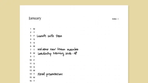 Bullet Journal for reMarkable tablet with filled in content