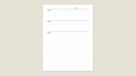 Outline method template for reMarkable tablet