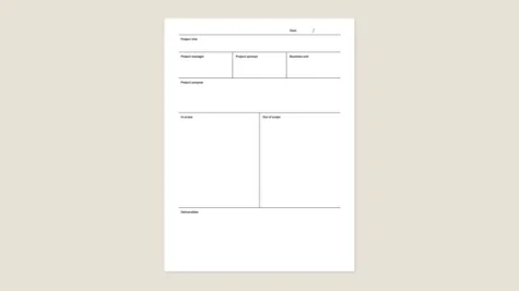 Project brief template for reMarkable tablet