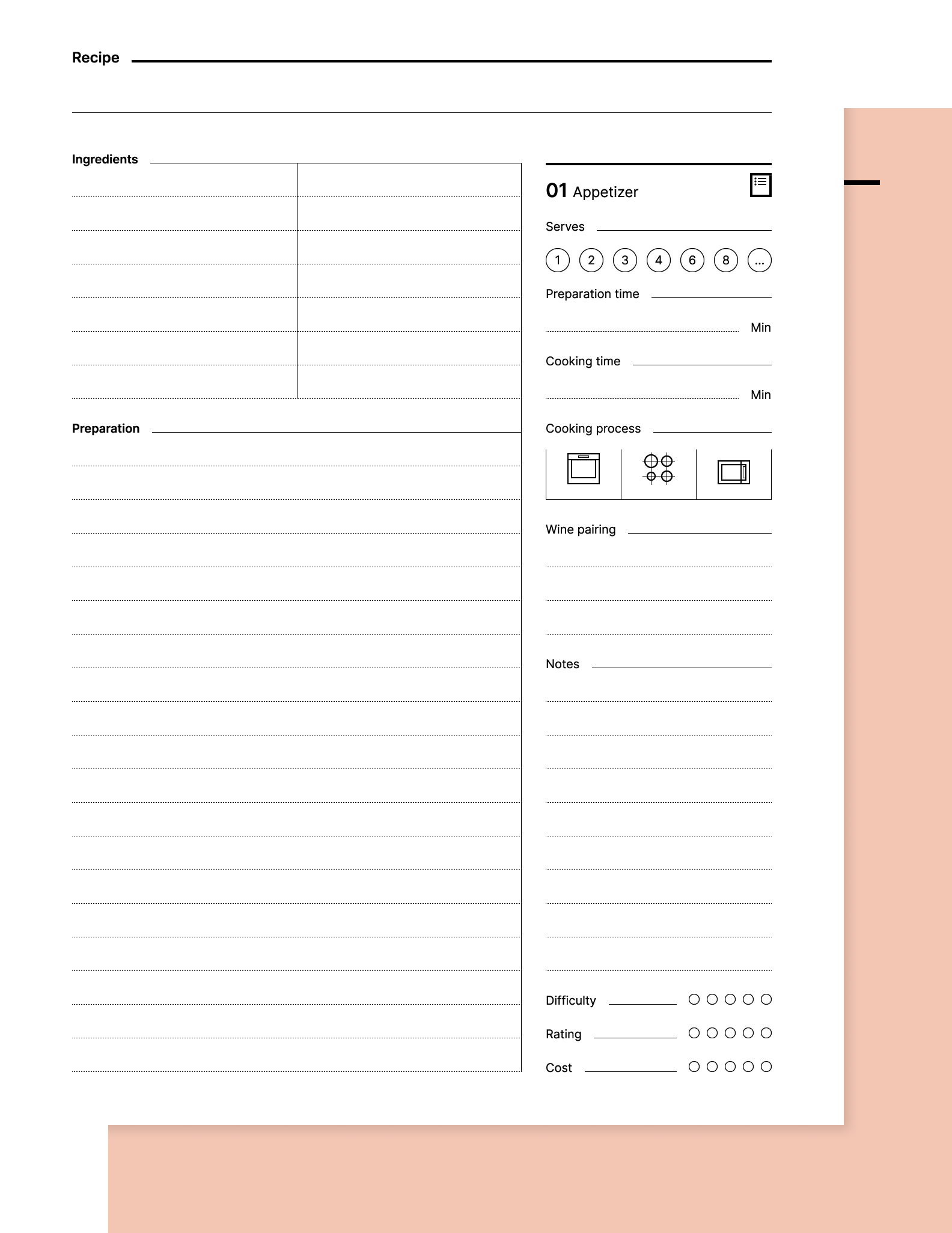 My recipe book from Giuseppe Farina for reMarkable tablet