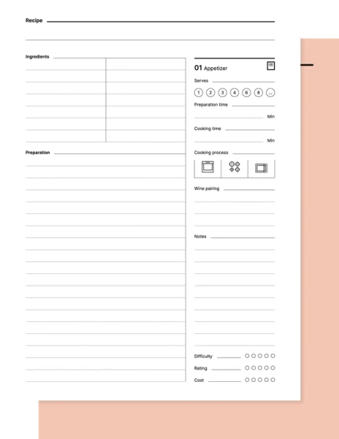 My recipe book from Giuseppe Farina for reMarkable tablet