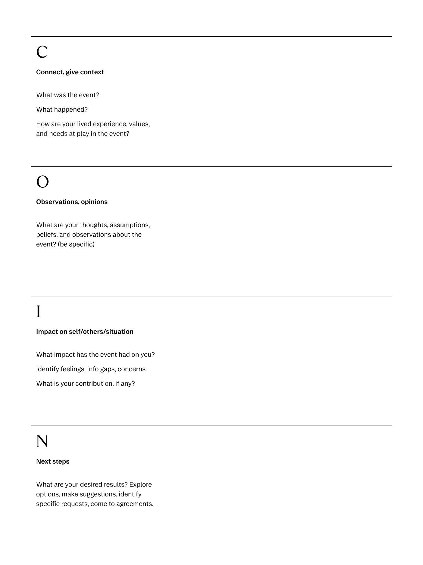 COIN model workbook for reMarkable tablet