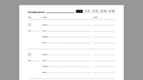 My holiday planner from Giuseppe Farina for reMarkable tablet