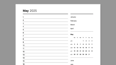 Monthly 2025 calendar from Giuseppe Farina for reMarkable tablet