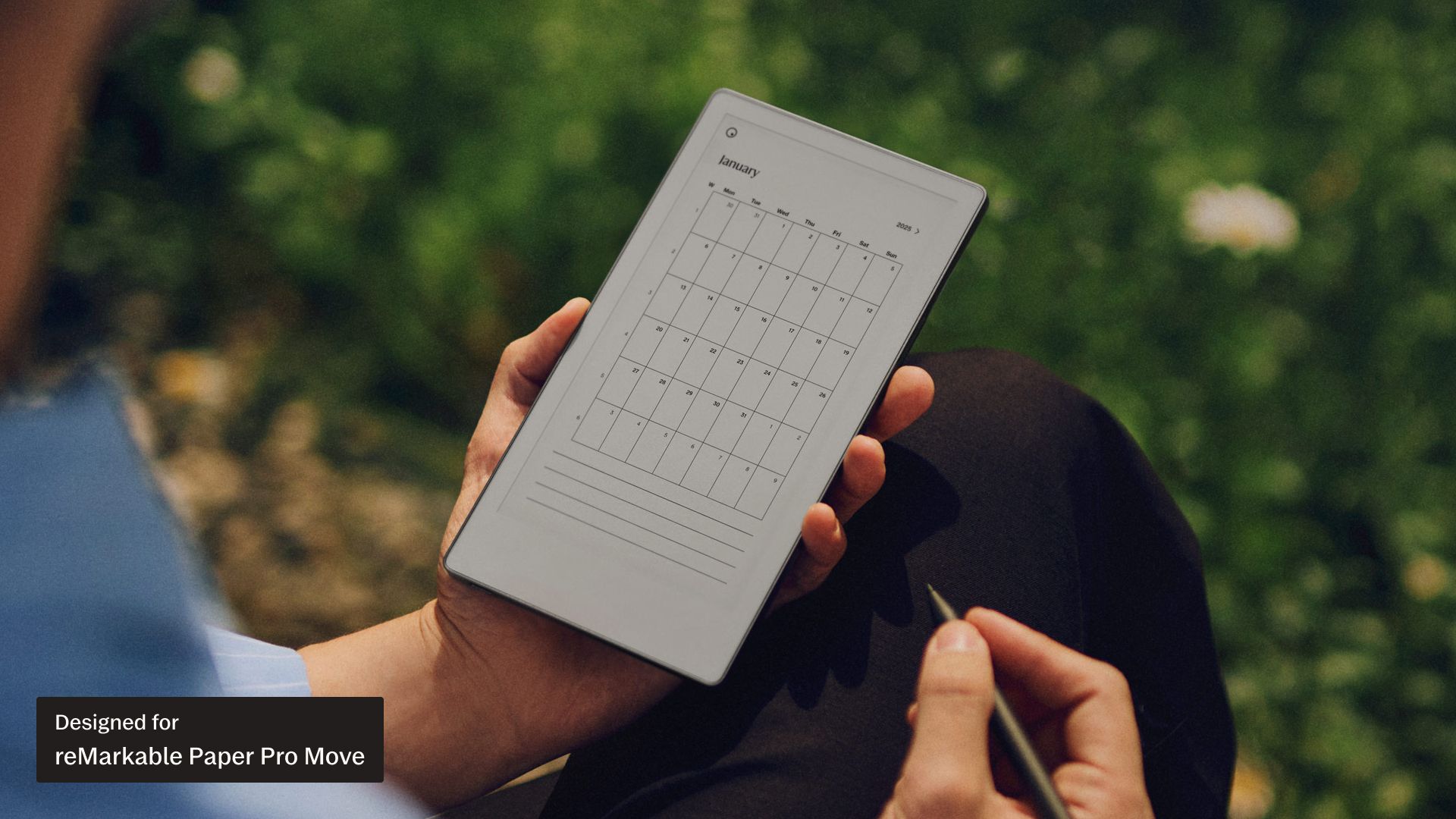 2025 Calendar for reMarkable Paper Pro Move