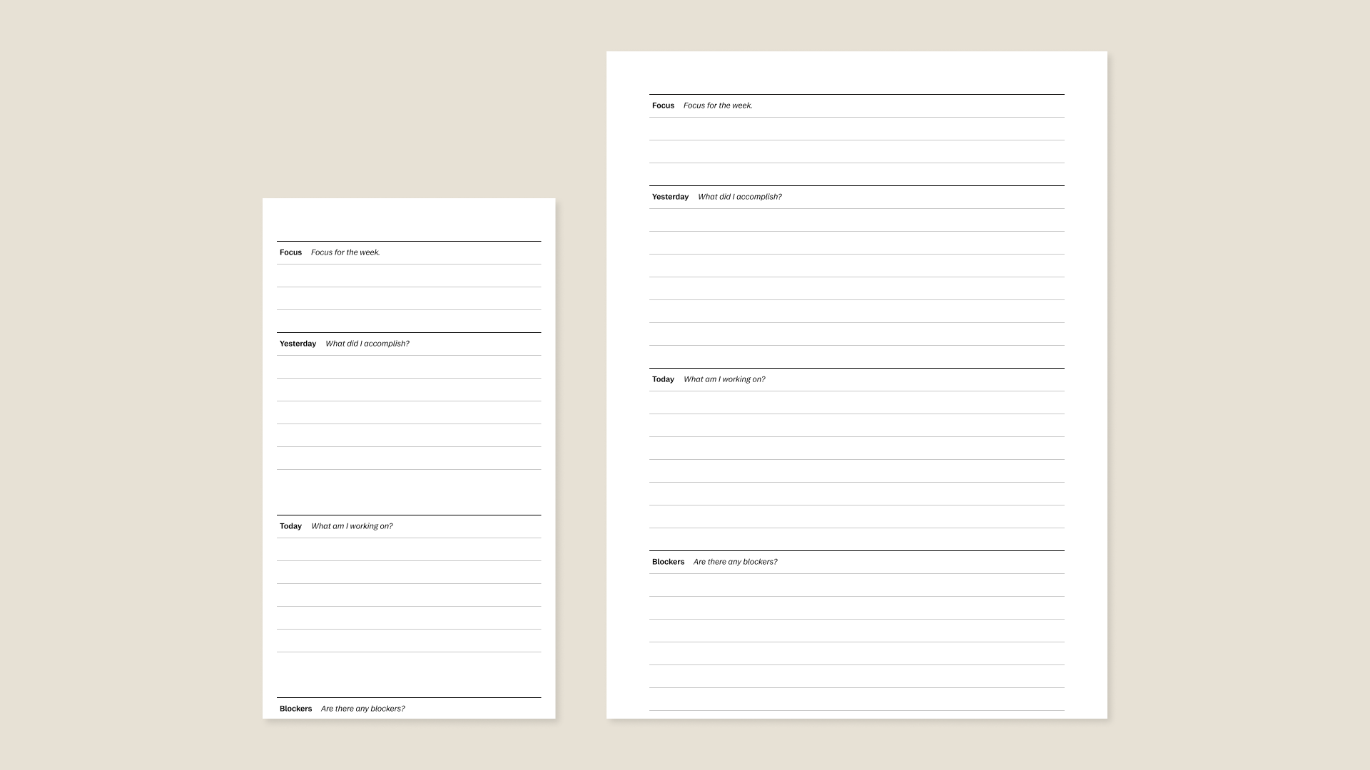 Stand-up template for reMarkable paper tablets