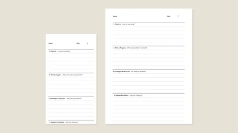 1-1 Meetings template for reMarkable paper tablets