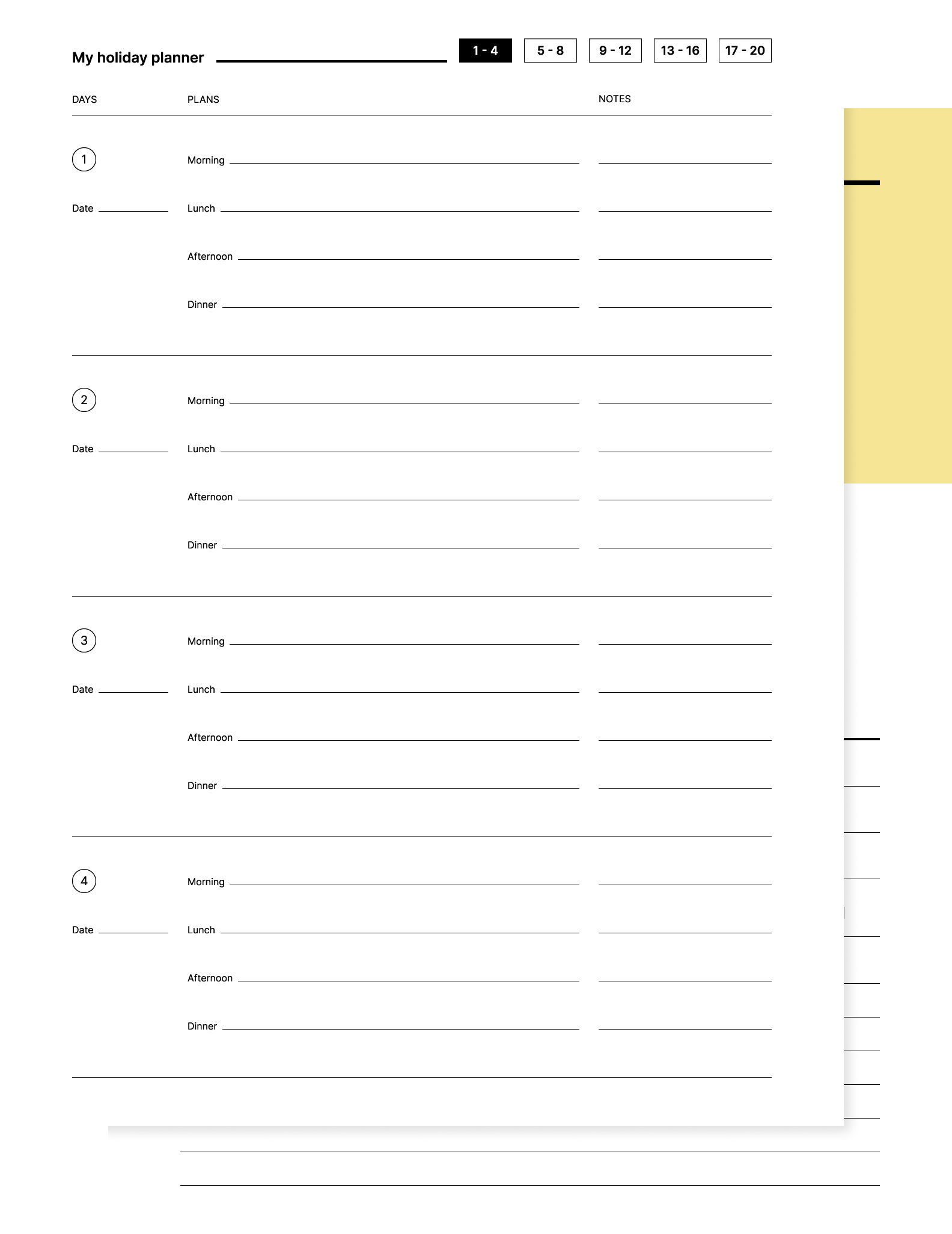 My holiday planner from Giuseppe Farina for reMarkable tablet