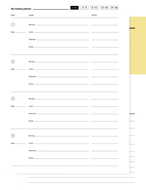 My holiday planner from Giuseppe Farina for reMarkable tablet