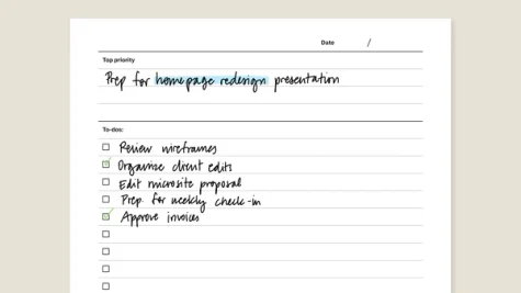 Daily to-dos template with filled in content