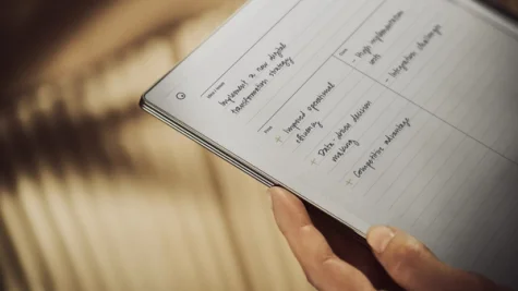 Pros/cons template in use on a reMarkable Paper Pro