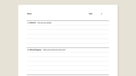 1-1 Meetings template for reMarkable paper tablets