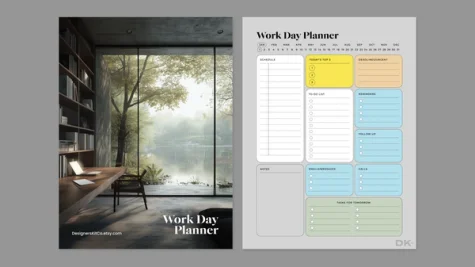 Work day planner from DesignersKitco for reMarkable tablet