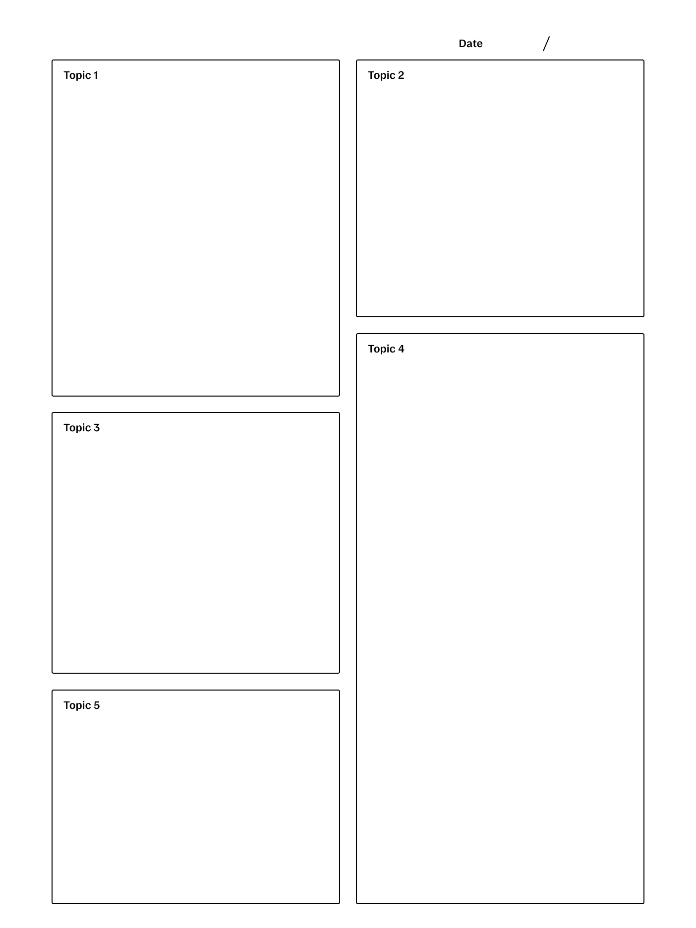 Boxing method template for reMarkable