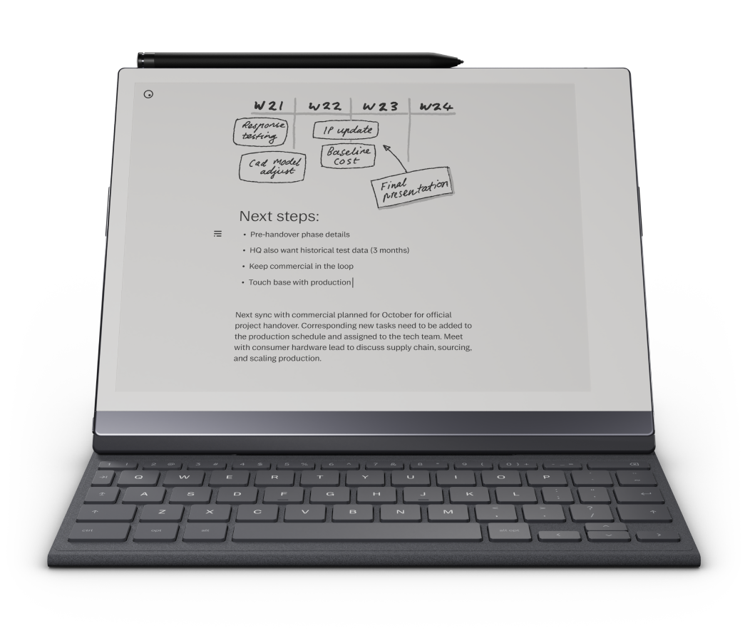 Combine typing and handwriting