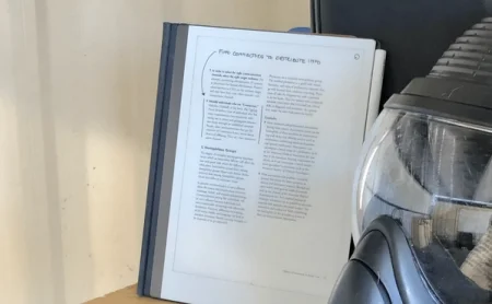 A reMarkable paper tablet displaying notes.