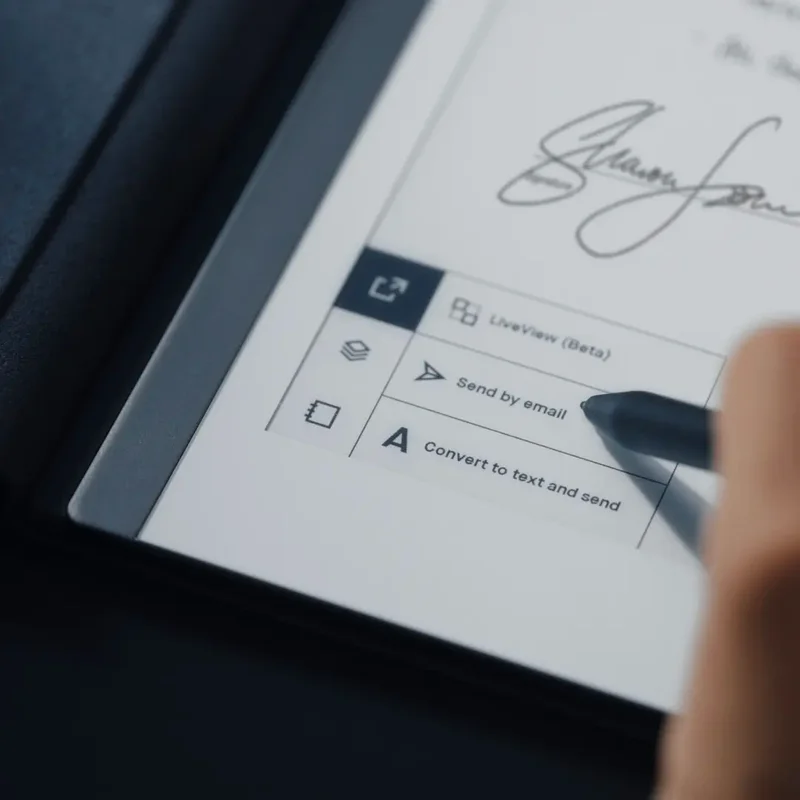 reMarkable tablet with send by email function