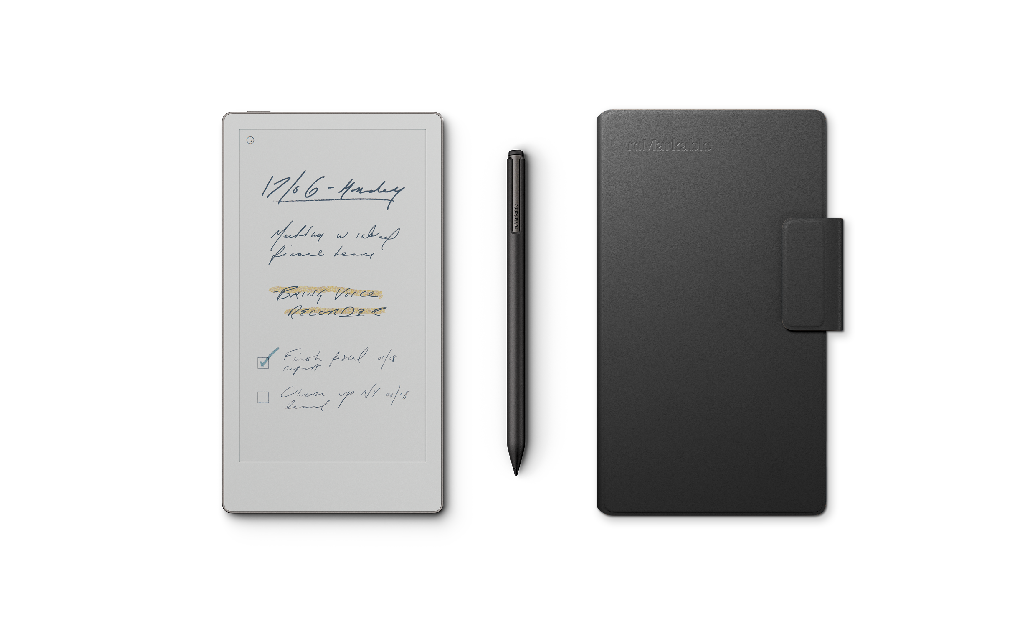 reMarkable Paper Pro Move - Marker Plus - Book Folio (Leder)