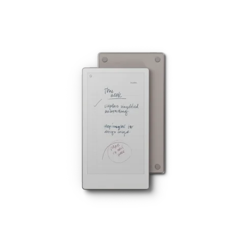 reMarkable Paper Pro mo tablet displaying a list with handwritten notes.