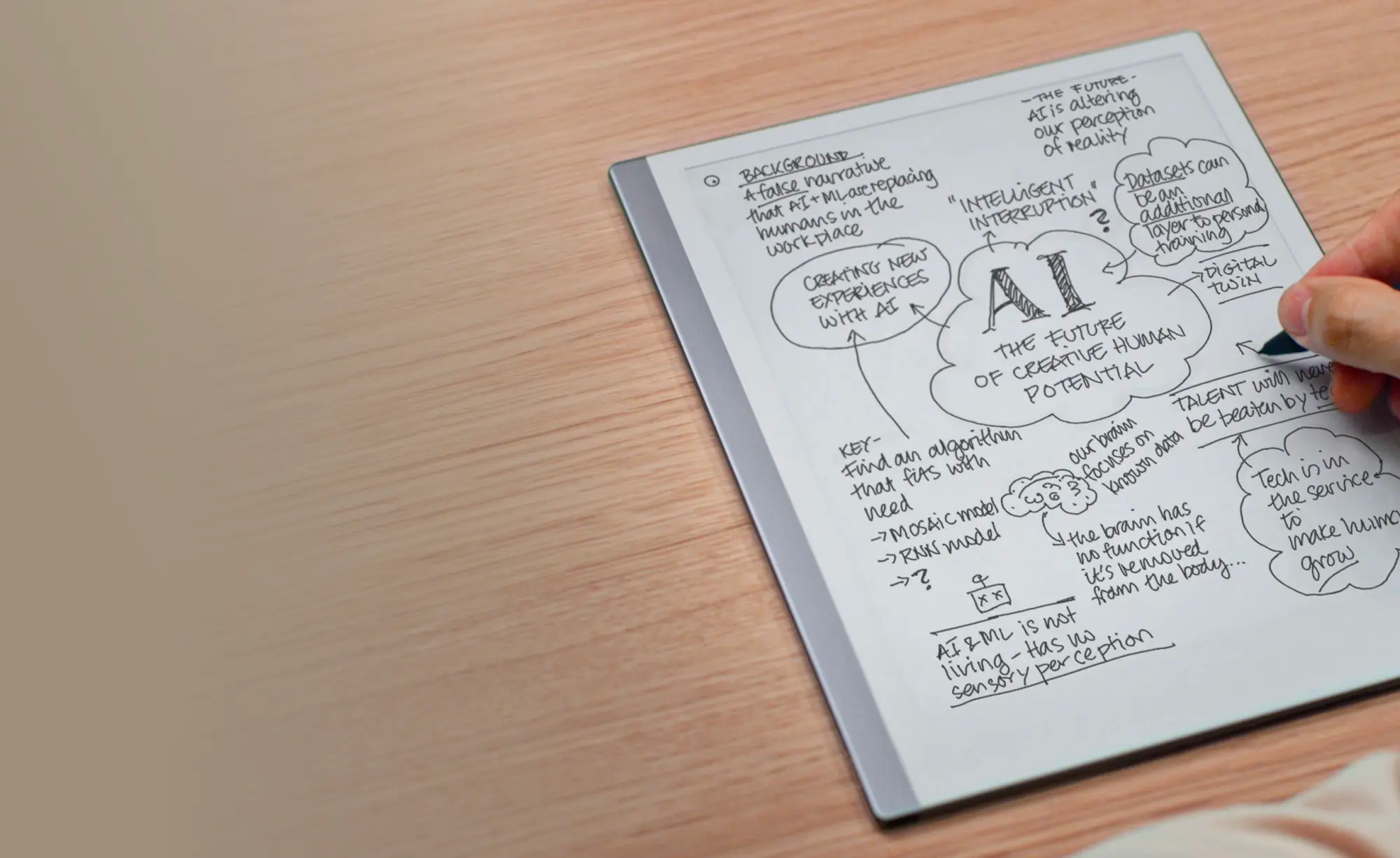 reMarkable tablet on table