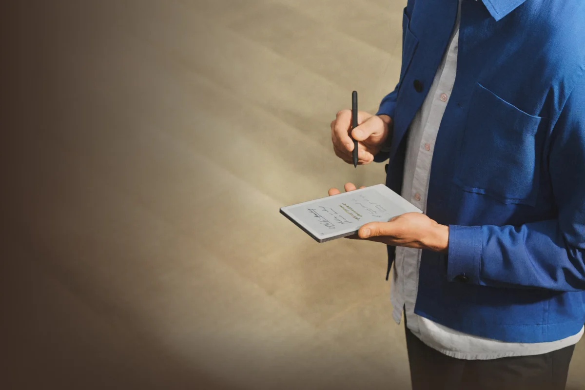 reMarkable Paper Pro Move tablet being used for handwritten notes