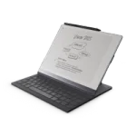 Type Folio with reMarkable 2 tablet upright, showing handwritten notes, drawings and typed text on the screen.